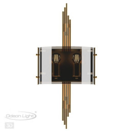Светильник настенный 4895/2WA Odeon Light Exclusive Античная бронза/дымчатый
