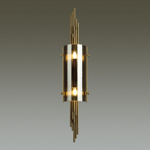 Светильник настенный 4895/2W Odeon Light Exclusive Античная бронза/дымчатый