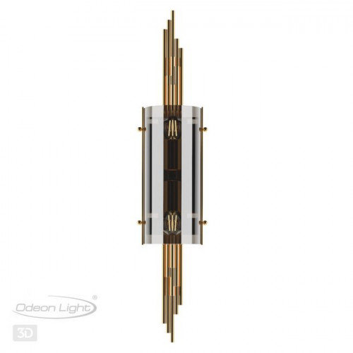 Светильник настенный 4895/2W Odeon Light Exclusive Античная бронза/дымчатый