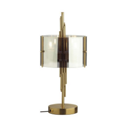 Лампа настольная 4895/2T Odeon Light Exclusive Античная бронза/дымчатый