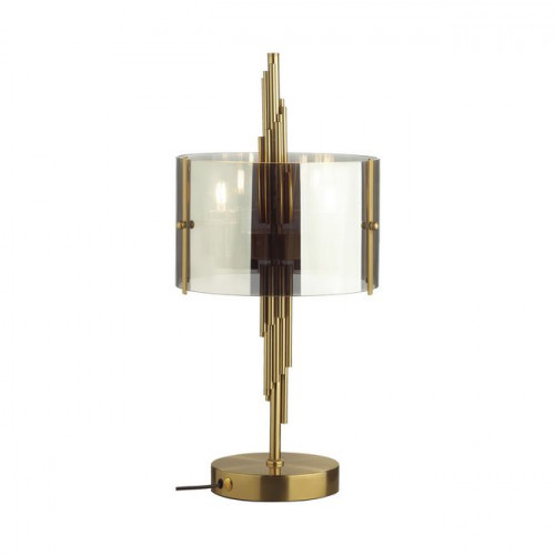 Лампа настольная 4895/2T Odeon Light Exclusive Античная бронза/дымчатый
