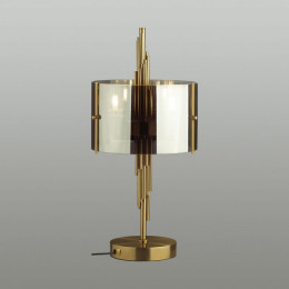 Лампа настольная 4895/2T Odeon Light Exclusive Античная бронза/дымчатый