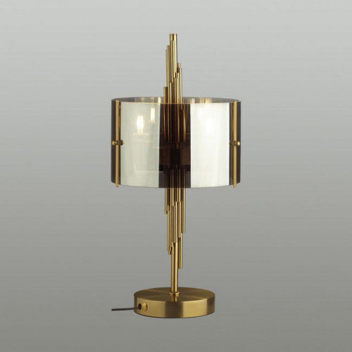 Лампа настольная 4895/2T Odeon Light Exclusive Античная бронза/дымчатый