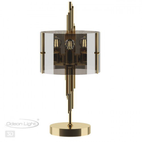 Лампа настольная 4895/2T Odeon Light Exclusive Античная бронза/дымчатый