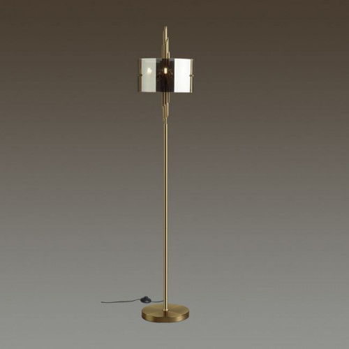 Торшер 4895/3F Odeon Light Exclusive Античная бронза/дымчатый