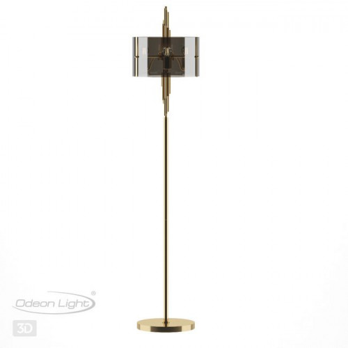 Торшер 4895/3F Odeon Light Exclusive Античная бронза/дымчатый
