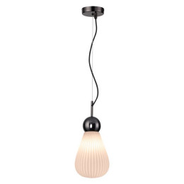 Светильник подвесной 5418/1 Odeon Light Exclusive Черный хром/белый матовый