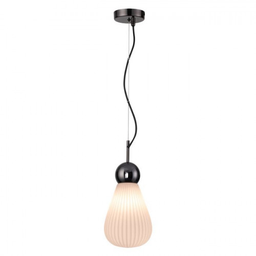 Светильник подвесной 5418/1 Odeon Light Exclusive Черный хром/белый матовый