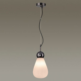 Светильник подвесной 5418/1 Odeon Light Exclusive Черный хром/белый матовый