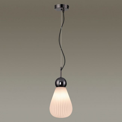 Светильник подвесной 5418/1 Odeon Light Exclusive Черный хром/белый матовый