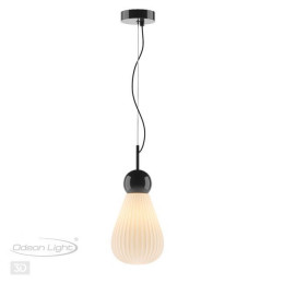 Светильник подвесной 5418/1 Odeon Light Exclusive Черный хром/белый матовый