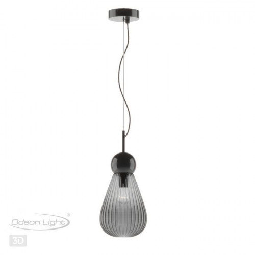 Светильник подвесной 5417/1 Odeon Light Exclusive Черный хром/дымчатый
