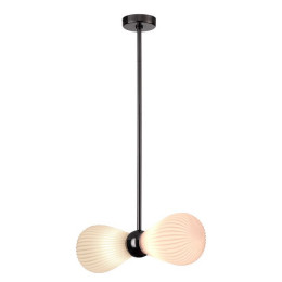 Светильник подвесной 5418/2 Odeon Light Exclusive Черный хром/белый матовый