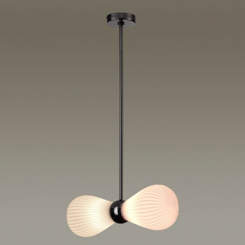 Светильник подвесной 5418/2 Odeon Light Exclusive Черный хром/белый матовый