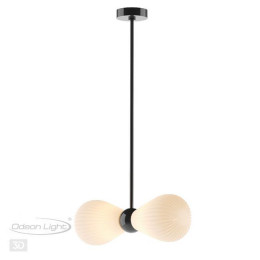 Светильник подвесной 5418/2 Odeon Light Exclusive Черный хром/белый матовый