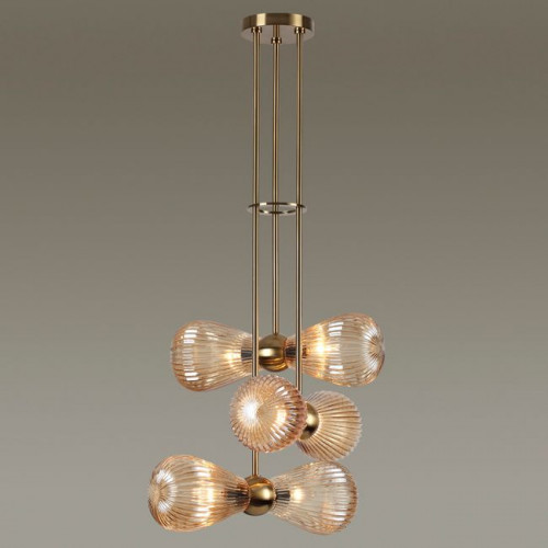Светильник подвесной 5402/6 Odeon Light Exclusive Золотой/янтарный