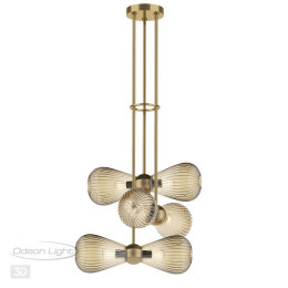 Светильник подвесной 5402/6 Odeon Light Exclusive Золотой/янтарный