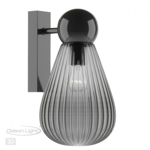 Светильник настенный 5417/1W Odeon Light Exclusive Черный хром/дымчатый