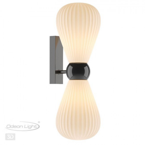 Светильник настенный 5418/2W Odeon Light Exclusive Черный хром/белый матовый