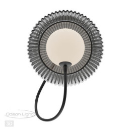 Светильник настенный 5013/1WA Odeon Light Черный/дымчатый/белый матовый металл/стекл