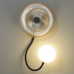 Светильник настенный 5013/1WD Odeon Light Черный/янтарный/белый матовый металл/стекло
