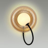 Светильник настенный 5013/1WD Odeon Light Черный/янтарный/белый матовый металл/стекло