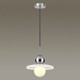 Светильник подвесной 5014/1A Odeon Light Хром/белый/белый матовый металл/стекло