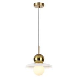 Светильник подвесной 5014/1B Odeon Light Золотой/белый/белый матовый металл/стекл