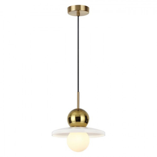 Светильник подвесной 5014/1B Odeon Light Золотой/белый/белый матовый металл/стекл