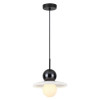 Светильник подвесной 5014/1D Odeon Light Черный/белый/белый матовый металл/стекло