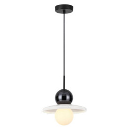 Светильник подвесной 5014/1D Odeon Light Черный/белый/белый матовый металл/стекло