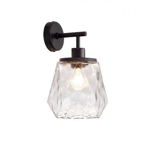 Светильник настенный 4996/1W Odeon Light Черный/прозрачный/металл/стекло