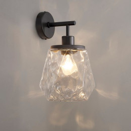 Светильник настенный 4996/1W Odeon Light Черный/прозрачный/металл/стекло