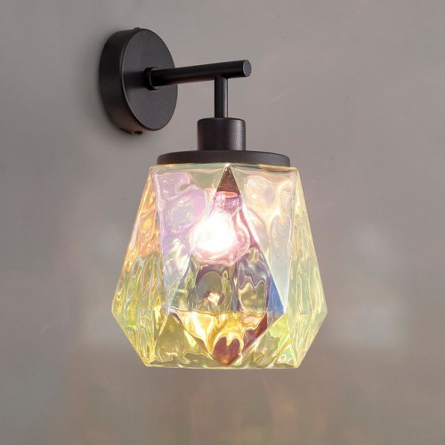 Светильник настенный 4997/1W Odeon Light Черный/разноцветный/металл/стекло