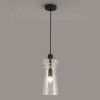 Светильник подвесной 4966/1 Odeon Light Матовый черный/прозрачный/металл/стекло