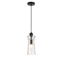 Светильник подвесной 4966/1A Odeon Light Матовый черный/прозрачный/металл/стекло