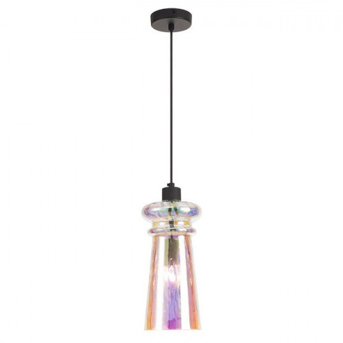 Светильник подвесной 4967/1 Odeon Light Матовый черный/разноцветный/металл/стекло