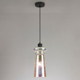 Светильник подвесной 4967/1 Odeon Light Матовый черный/разноцветный/металл/стекло