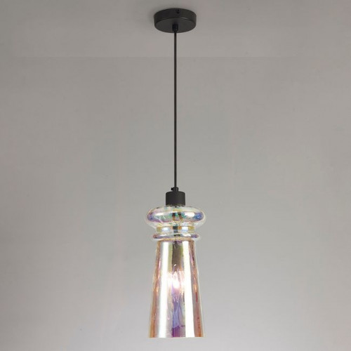 Светильник подвесной 4967/1 Odeon Light Матовый черный/разноцветный/металл/стекло