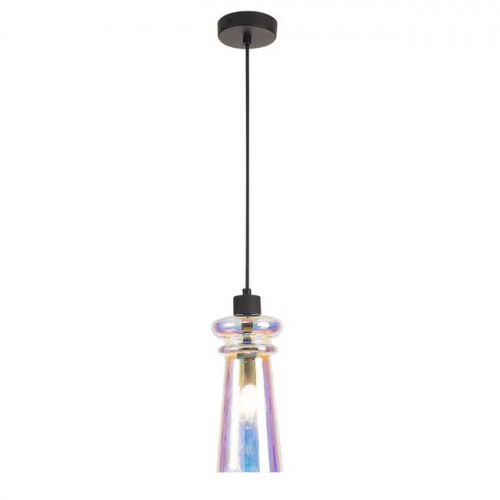 Светильник подвесной 4967/1A Odeon Light Матовый черный/разноцветный/металл/стекло
