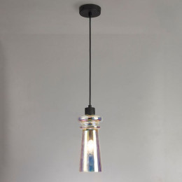 Светильник подвесной 4967/1A Odeon Light Матовый черный/разноцветный/металл/стекло