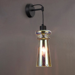 Светильник настенный 4967/1W Odeon Light Матовый черный/разноцветный/металл/стекло