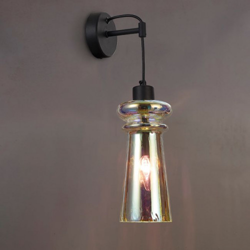 Светильник настенный 4967/1W Odeon Light Матовый черный/разноцветный/металл/стекло