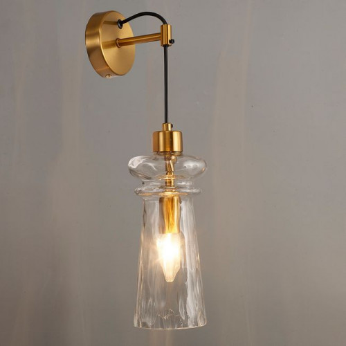 Светильник настенный 4998/1W Odeon Light Бронзовый/прозрачный/металл/стекло
