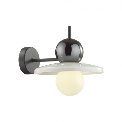 Светильник настенный 5014/1WD Odeon Light Черный/белый/белый матовый металл/стекло