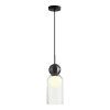 Светильник подвесной 5022/1 Odeon Light Черный/прозрачный/белый матовый металл/стекло