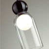 Светильник подвесной 5022/1 Odeon Light Черный/прозрачный/белый матовый металл/стекло