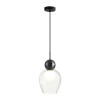Светильник подвесной 5023/1 Odeon Light Черный/прозрачный/белый матовый металл/стекло