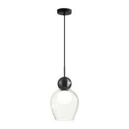 Светильник подвесной 5023/1 Odeon Light Черный/прозрачный/белый матовый металл/стекло