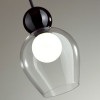 Светильник подвесной 5023/1 Odeon Light Черный/прозрачный/белый матовый металл/стекло